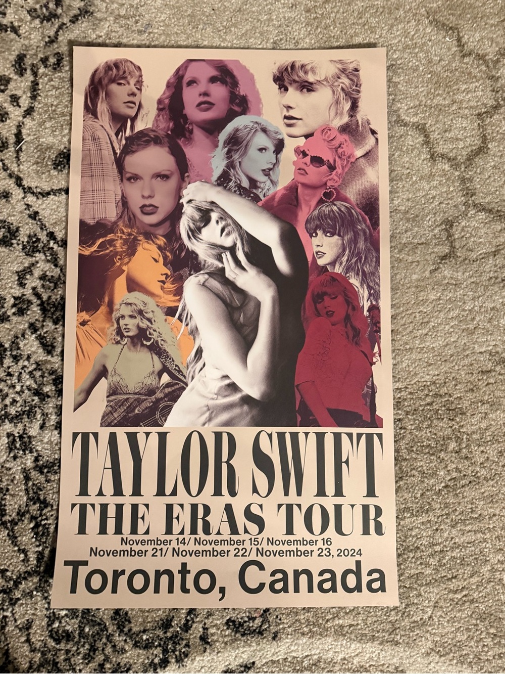 Taylor Swift Eras Tour Poster Toronto Dates